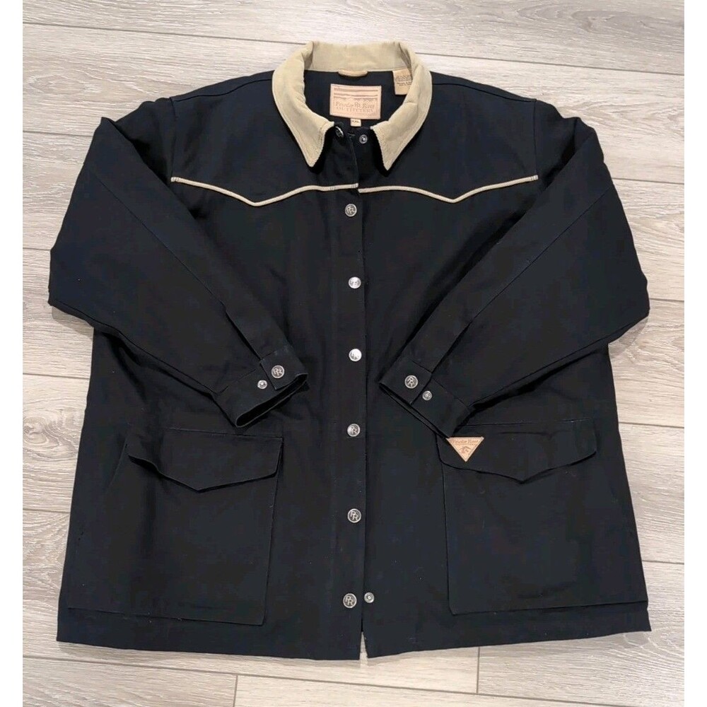 POWDER RIVER OUTFITTERS PANHANDLE SLIM BARN COAT MEN'S XXL  ZIP OUT LINER   EUC